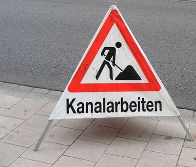 Achtung Kanalarbeiten