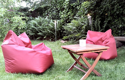 Sitzplatz für eine Party im Garten