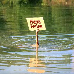 Gartenteich in groß zum Baden