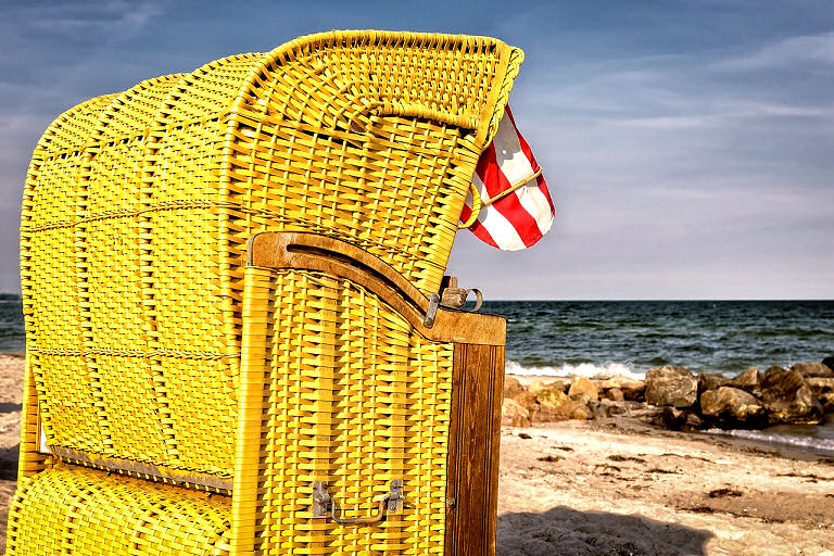 Was ist ein Strandkorb? - Die Ostsee Variante ist oben abgerundet.