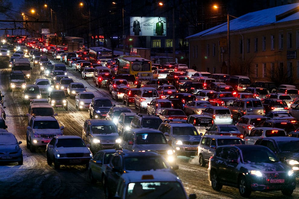 Lichtverschmutzung auf den Straßen - im ganzen Land
