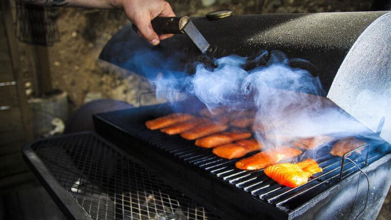 Lachs im Smoker - indirektes Grillen