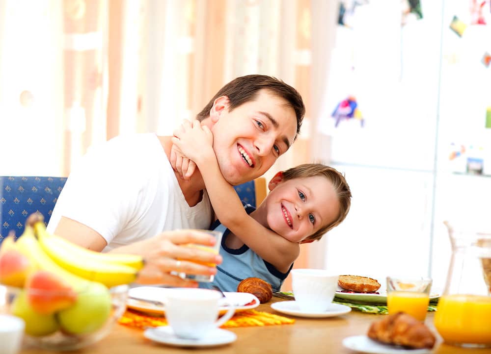 Frühstück mit der Familie - allein essen macht ja keinen Spaß. 